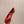PRA 25s Ballet Flats with Small Buckle Red Shiny Cowhide 449712