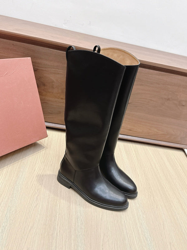 LP Long Boots 20mm Black Cowhide Sheepskin 447748