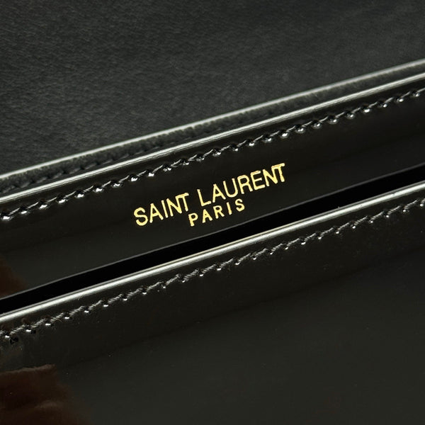 YSL Sunset Bag 22cm Black Patent Leather 285540