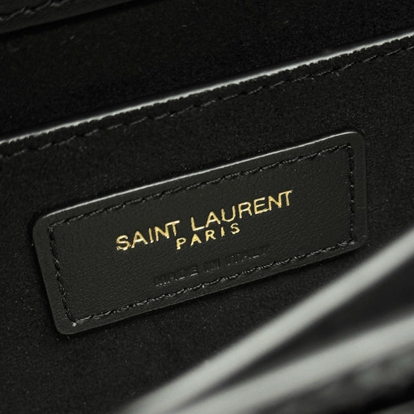 YSL Sunset Bag 22cm Black Patent Leather 285540