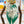 Legende Brodee Scarf 140 CM In Green Colorful Cashmere And Silk 276518