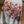 SCARF 200 CM IN DOVE GRAY CASHMERE WITH COLORFUL FLOWER 405255