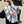 CC Scarf 190 CM In White With Black Stripes Wool  420038
