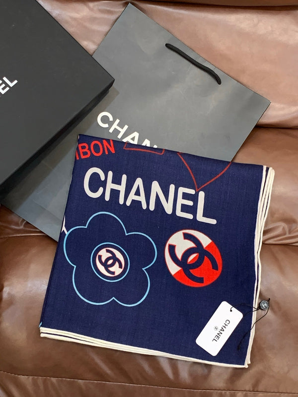 CC 25 Scarf 135CM Blue Colorful Cashmere 293208