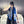 Tatouages Marins Bandana Shawl 135 CM Dark Blue Mix White Red Cashmere And Silk 401090