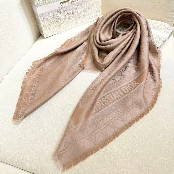 CD 26s Scarf 140cm Silk & Cashmere 303196