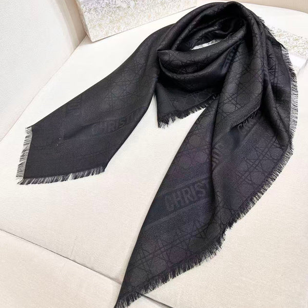 CD 26s Scarf 140cm Silk & Cashmere 303199