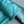 CC 25 Coat Blue-Green Round-Neck Wool Acrylic
