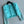 CC 25 Coat Blue-Green Round-Neck Wool Acrylic