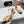 mule sandal flower wedge heel beige black calfskin