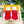 GLOVES IN CHERRY RED MIX WHITE WOOL 458551