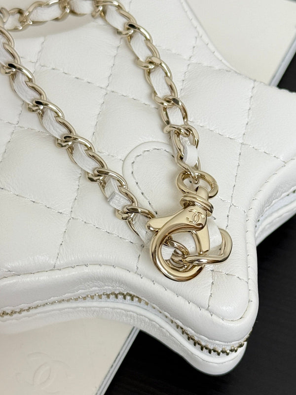 CC Mini Star Bag Charm Shiny Lambskin