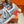 HM Depart slip-on Sneaker White mix gray Knitted fabric and Calfskin 206323