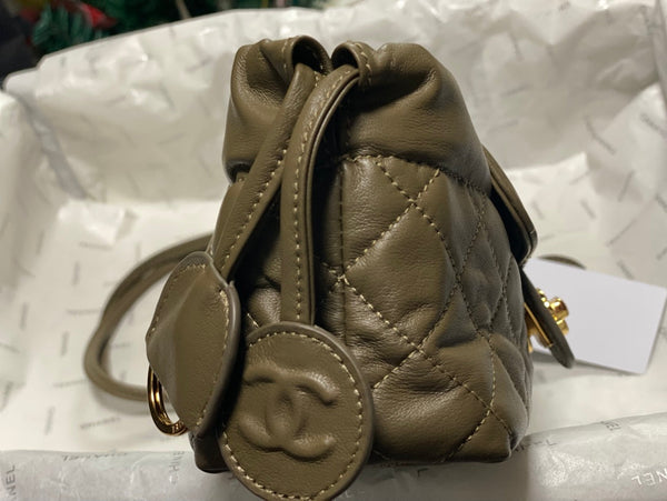 CC 2026 Pouch With Leather Strap 25cm Calfskin