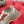 GG RHYTON TRAINER LIGHT GRAY AND SCARLET CALFSKIN