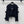 CC 25 Knitted Three-Dimensional Flower Tie Cardigan in Black 277589