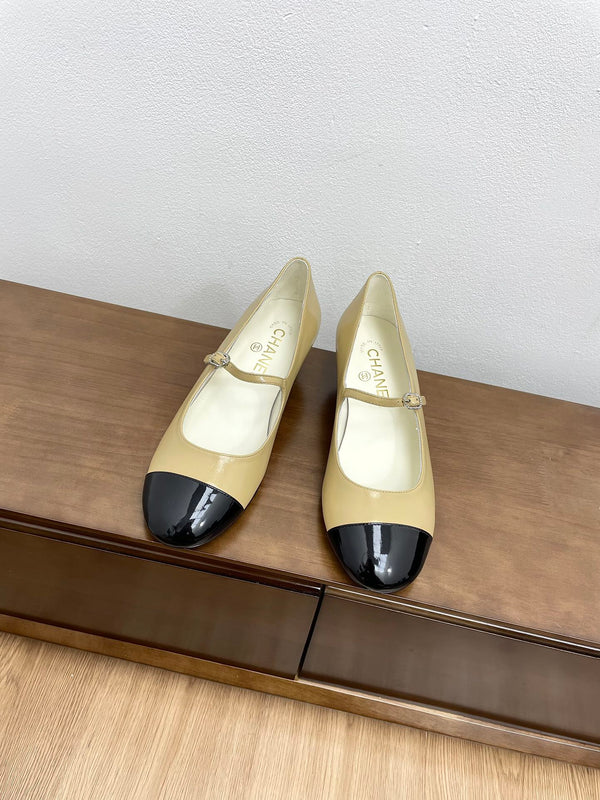 CC Mary Jane Beige Cowhide