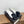 CC Ballet Flats White With Camellia Black Lambskin