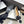 CC Logo Bow with Camellia Ballerina Flats Black White Cowhide Sheepskin 427021