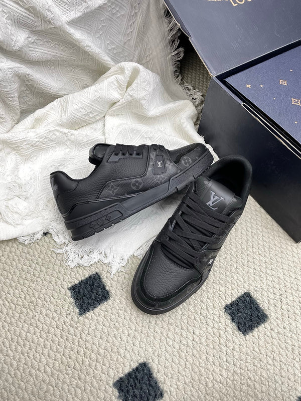 LV Trainer Sneaker Black Cowhide 611157