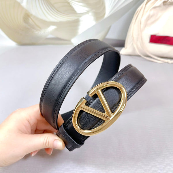 The Bold Edition Belt 34mm Black Calfskin Gold Buckle