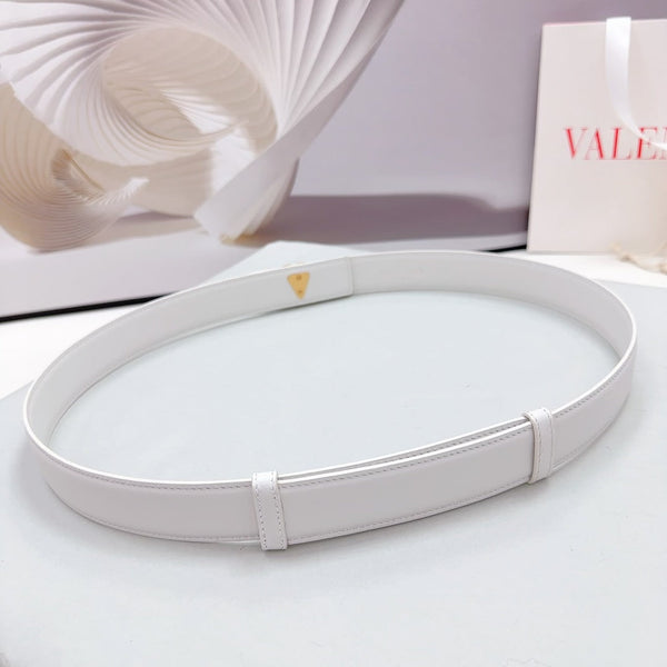 The Bold Edition Belt 30mm White Calfskin Gold Buckle