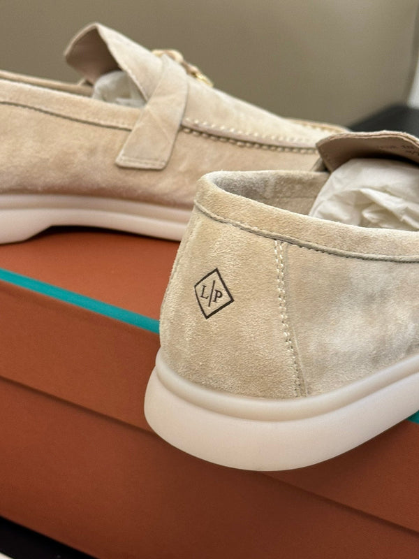 summer charm walk loafer pink sand suede