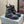 CHUNKY BOOTS IN BLACK SMOOTH CALFSKIN RED LOGO PRINT