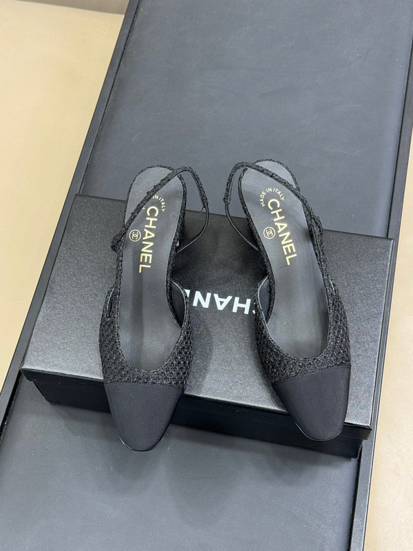 CC Classic Slingback Black Fabric Black Grosgrain 282284