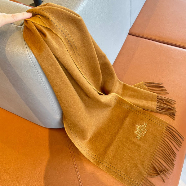 SCARF 180CM COPPER BROWN CASHMERE