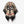 EQUESTRIAN KNIGHT WOOL CAPE 140 CM BEIGE MIX BLACK 403739