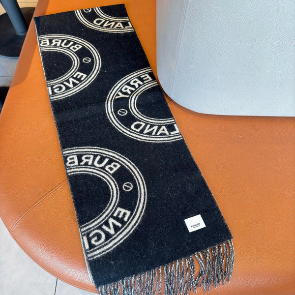 BBR Long Scarf 17CM Black Calico Cashmere 150404