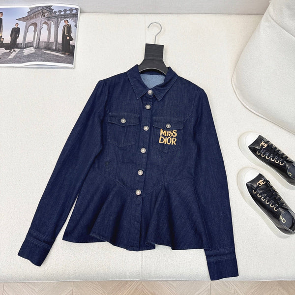 CD 25 Denim Shirt Dark Blue Cotton 594407