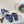 Pra Pumps 50 Square Sole Blue Suede Fabric