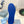 PRA DOWNTOWN PERFORATED SNEAKERS WHITE AND COBALT CALFSKIN