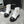 CC Interlocking Logo Combat Boots In Black White Quilted Lambskin 432655