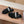 CD Sandal Black White Fleece And Canvas Fabric