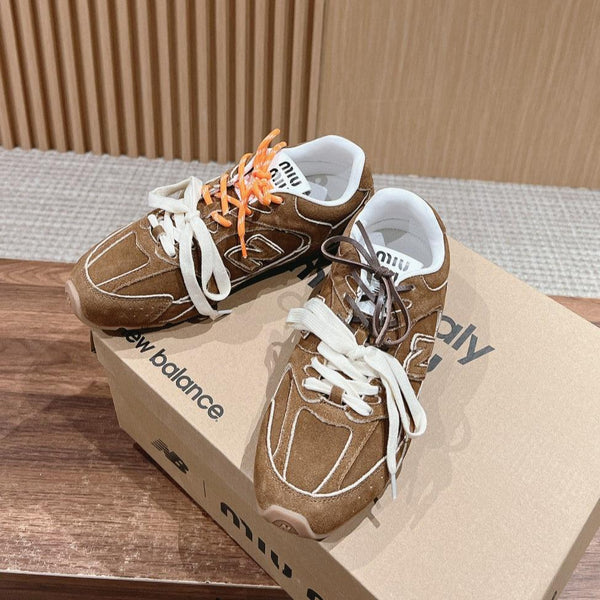 Miu Balance 530 SL Sneakers Dark Brown Suede