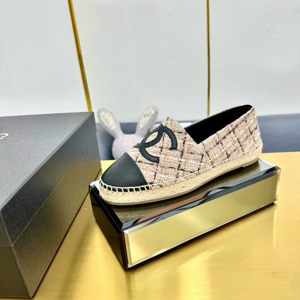 CC 25s Slip–on Espadrilles Pink Nude Tweed 297823