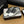 CC Sneaker White Mix Black Calfskin And Silk Parachute Fabric 947510