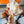 HM A Toute Allure Scarf 140 Ivory Orange Cashmere Silk 200680