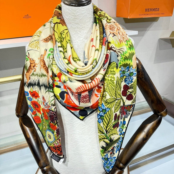 HM 26s Scarf 140 In Cashmere And Silk 217522