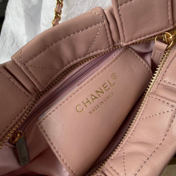 CC 25K Mini Bow Bag 26cm Pink Calfskin