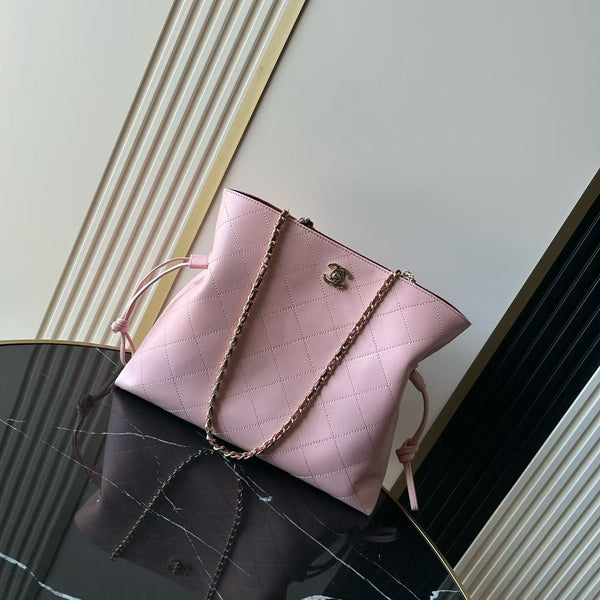 CC 26S Tote Bag 30cm Chain Strap Light Pink Caviar