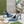 GG CRYSTAL HIGH HEEL SANDAL CERULEAN LAMBSKIN
