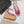 ALAIA WEDGE SANDAL IN BARBIE PINK MESH AND BEIGE RUBBER