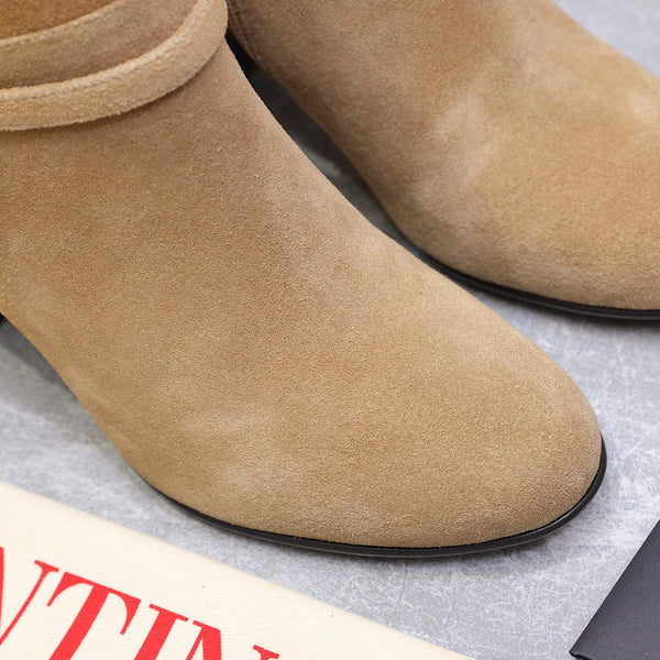 Valentino 2025 Heeled Boot Tan Suede 547598