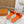 LV Mare Flat Mule Orange Sheepskin