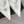 RABBIT FUR POINTED-TOE MULE IN WHITE LAMBSKIN
