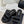 THICK SOLE WEDGE SLIPPERS IN BLACK DENIM FABRIC